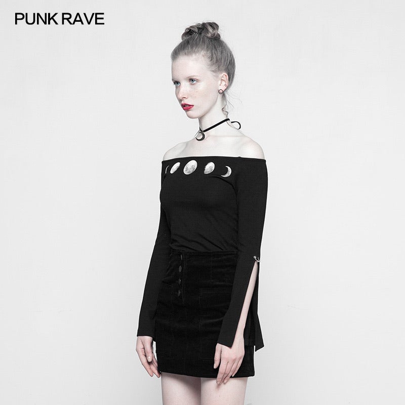 Punk Rave Mysterious Astrologers Off the Shoulder Top - Lost Minds Clothing