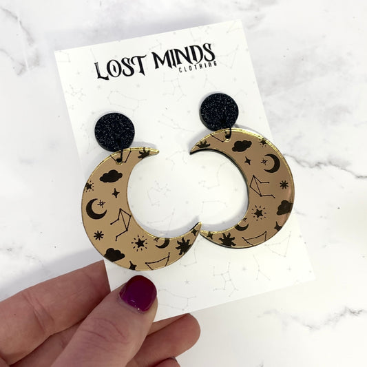 Celestial Enchantment Moon Earrings
