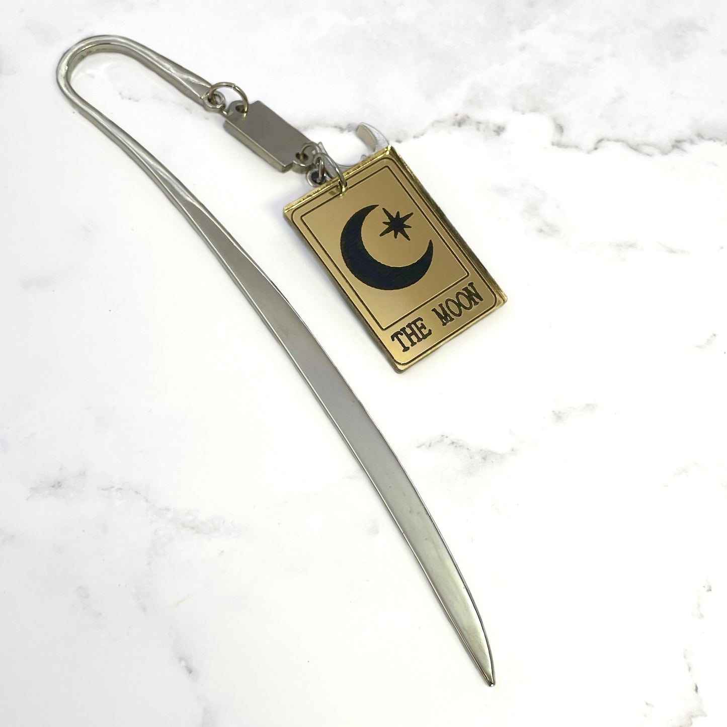 Celestial Enchantment Moon Tarot Card Charm Bookmark