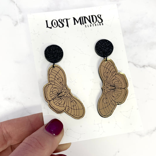 Celestial Enchantment Moth Earrings