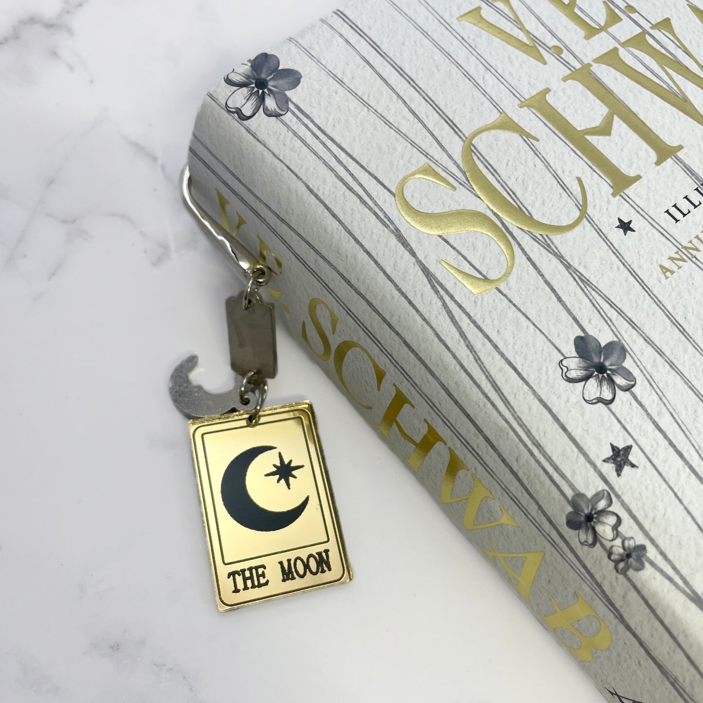 Celestial Enchantment Moon Tarot Card Charm Bookmark