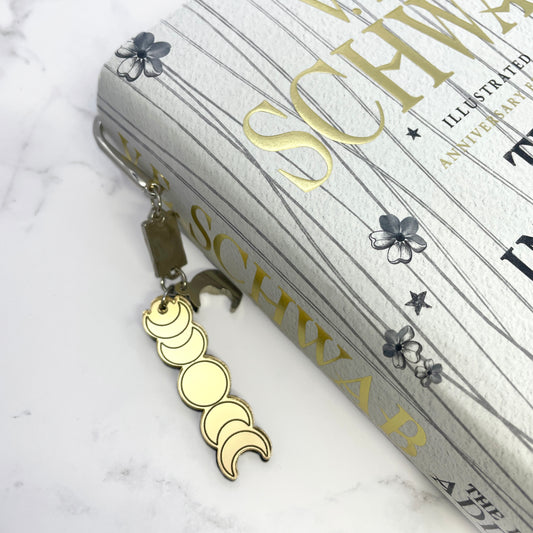 Celestial Enchantment Moon Phase Charm Bookmark
