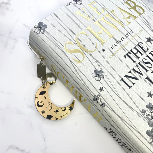 Celestial Enchantment Moon Charm Bookmark