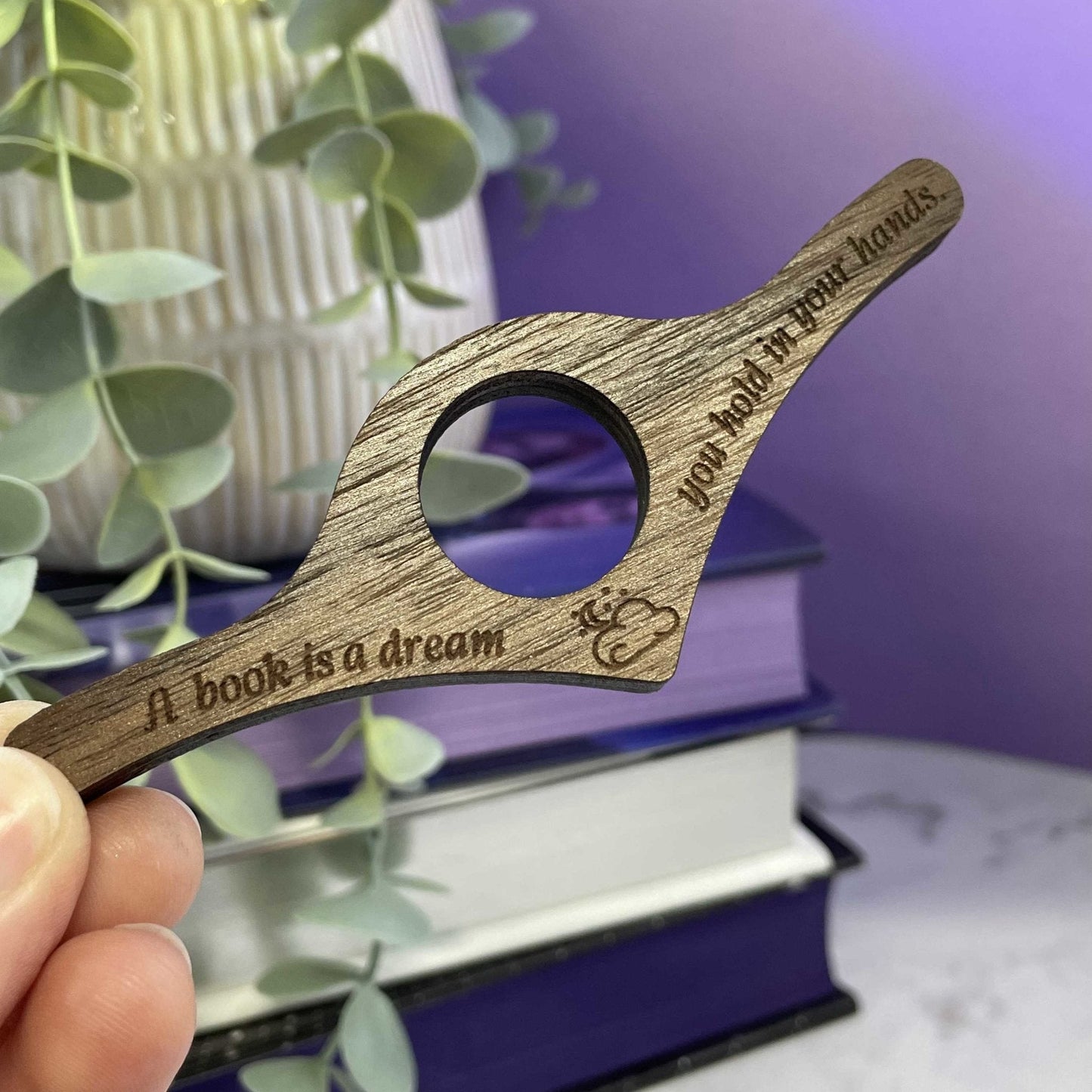A Book Is A Dream Thumb Book Holder - Lost Minds Clothing