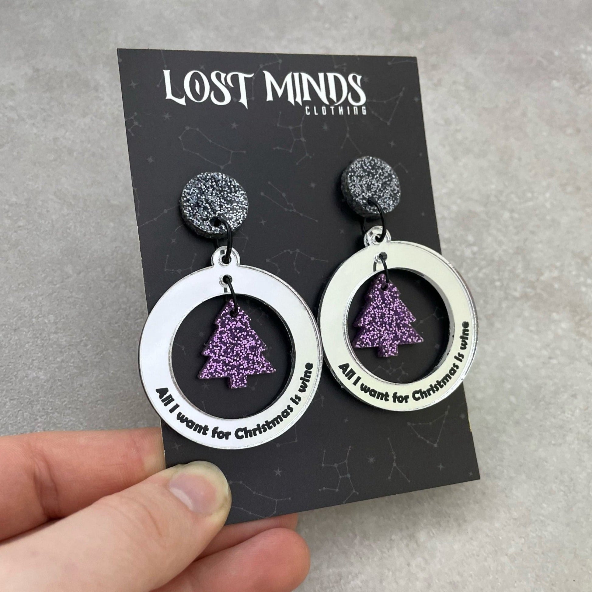 All I Want For Christmas Customisable Earrings (2 colours available) - Lost Minds Clothing