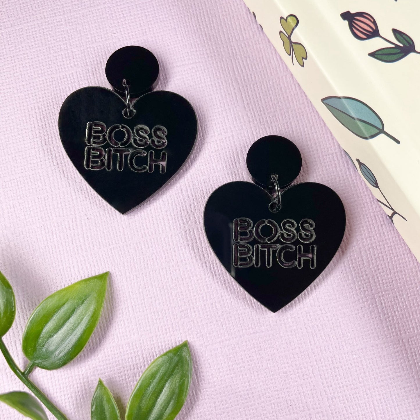 Boss B-tch Candy Heart Earrings (6 colours available) - Lost Minds Clothing