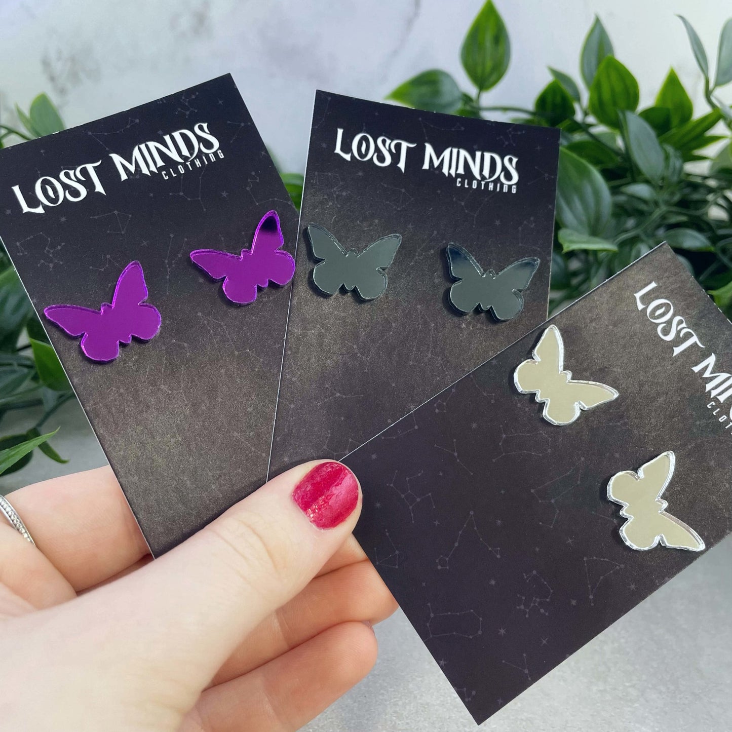 Butterfly Essential Studs (3 colours available) - Lost Minds Clothing
