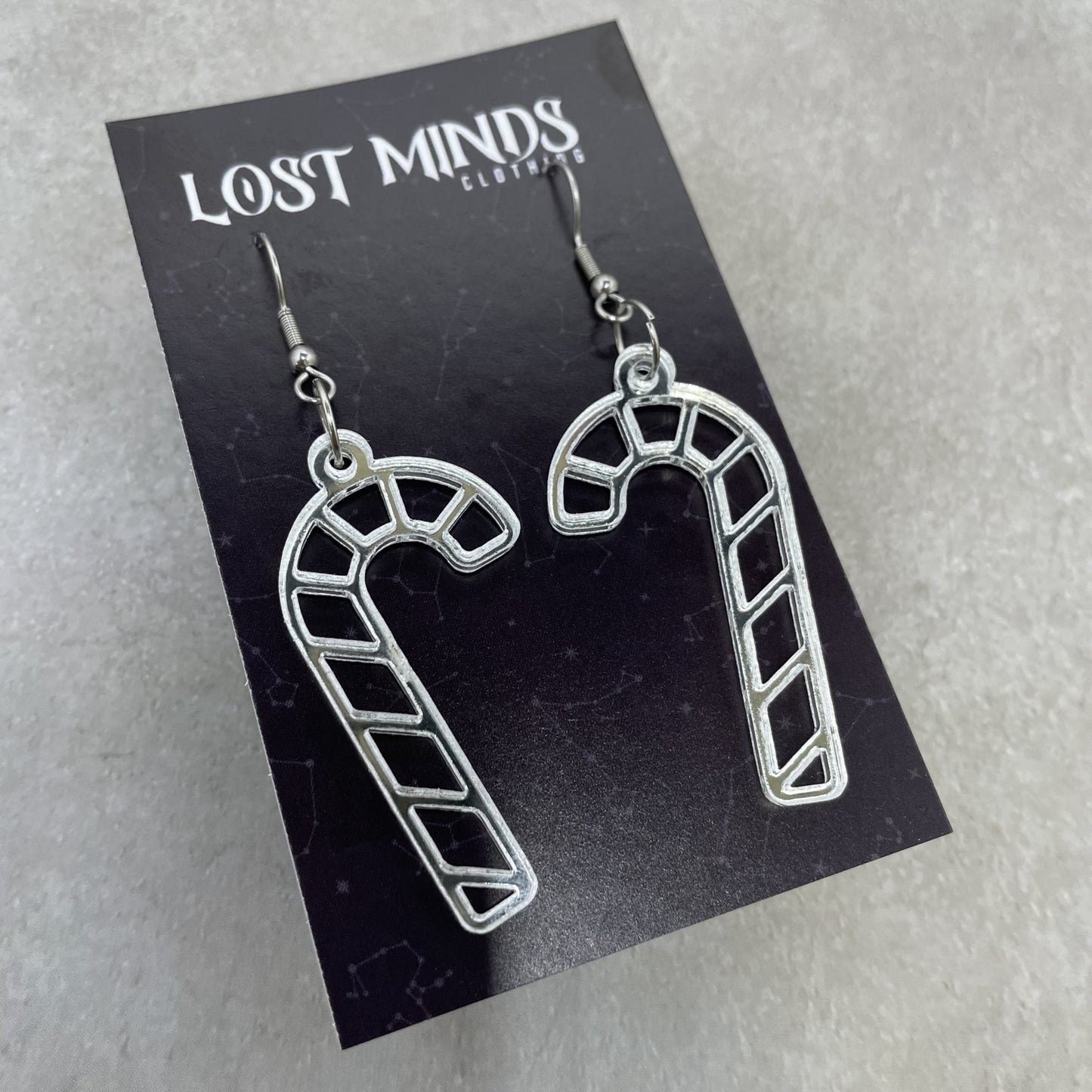 Candy Cane Essential Earrings (4 colours available) - Lost Minds Clothing