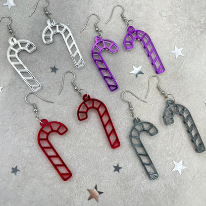 Candy Cane Essential Earrings (4 colours available) - Lost Minds Clothing