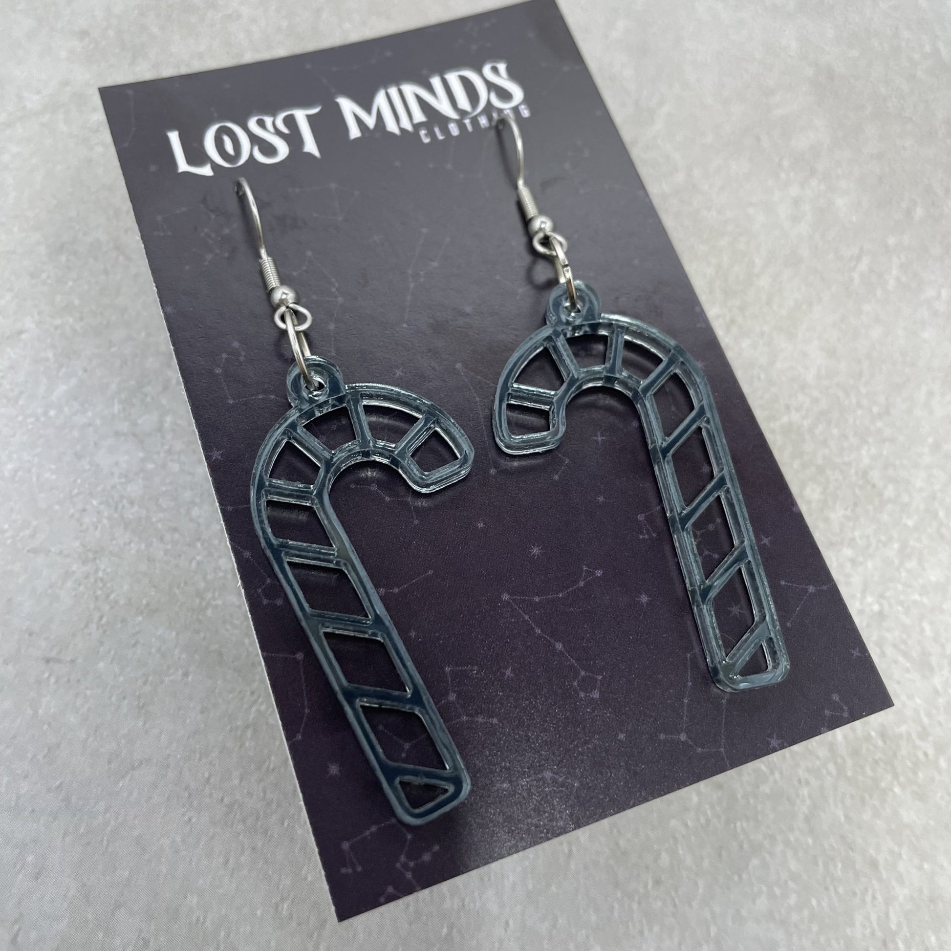 Candy Cane Essential Earrings (4 colours available) - Lost Minds Clothing