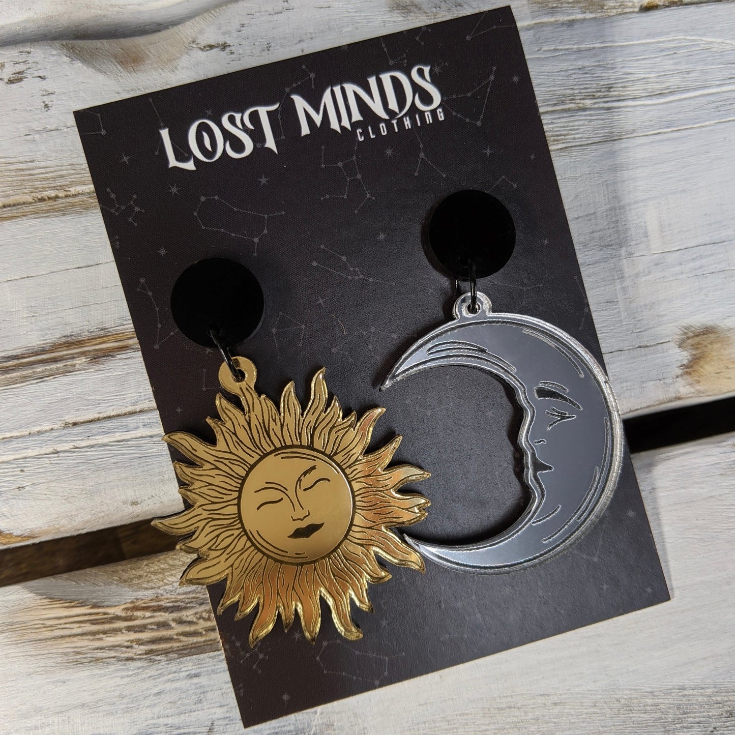 Celestial Night Acrylic Earrings - Lost Minds Clothing