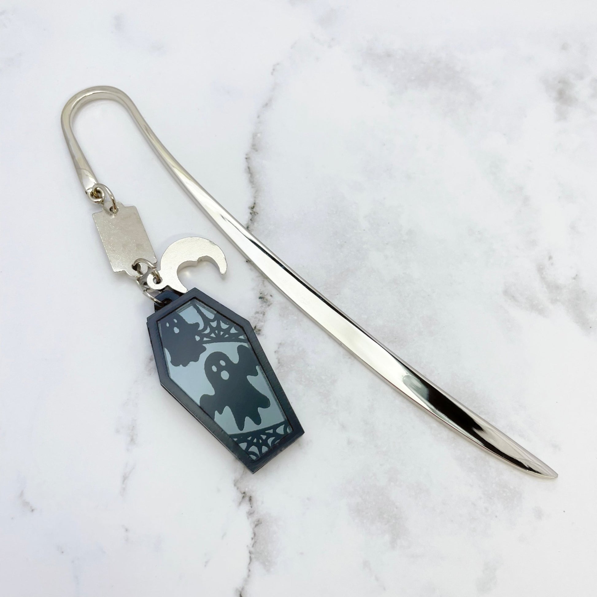 Charcoal Ghost Coffin Bookmark - Lost Minds Clothing