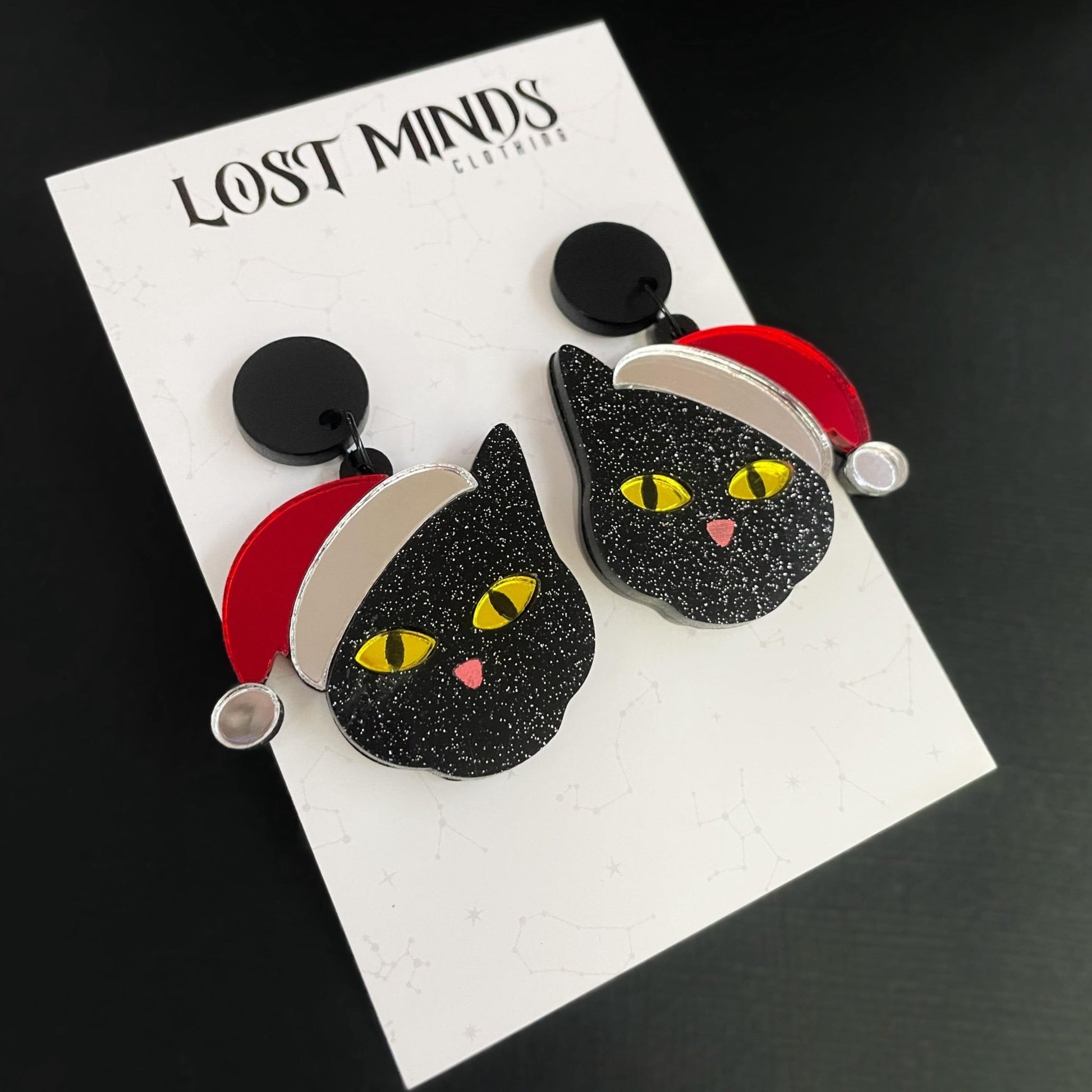 Chrissy Cat Earrings - Lost Minds Clothing
