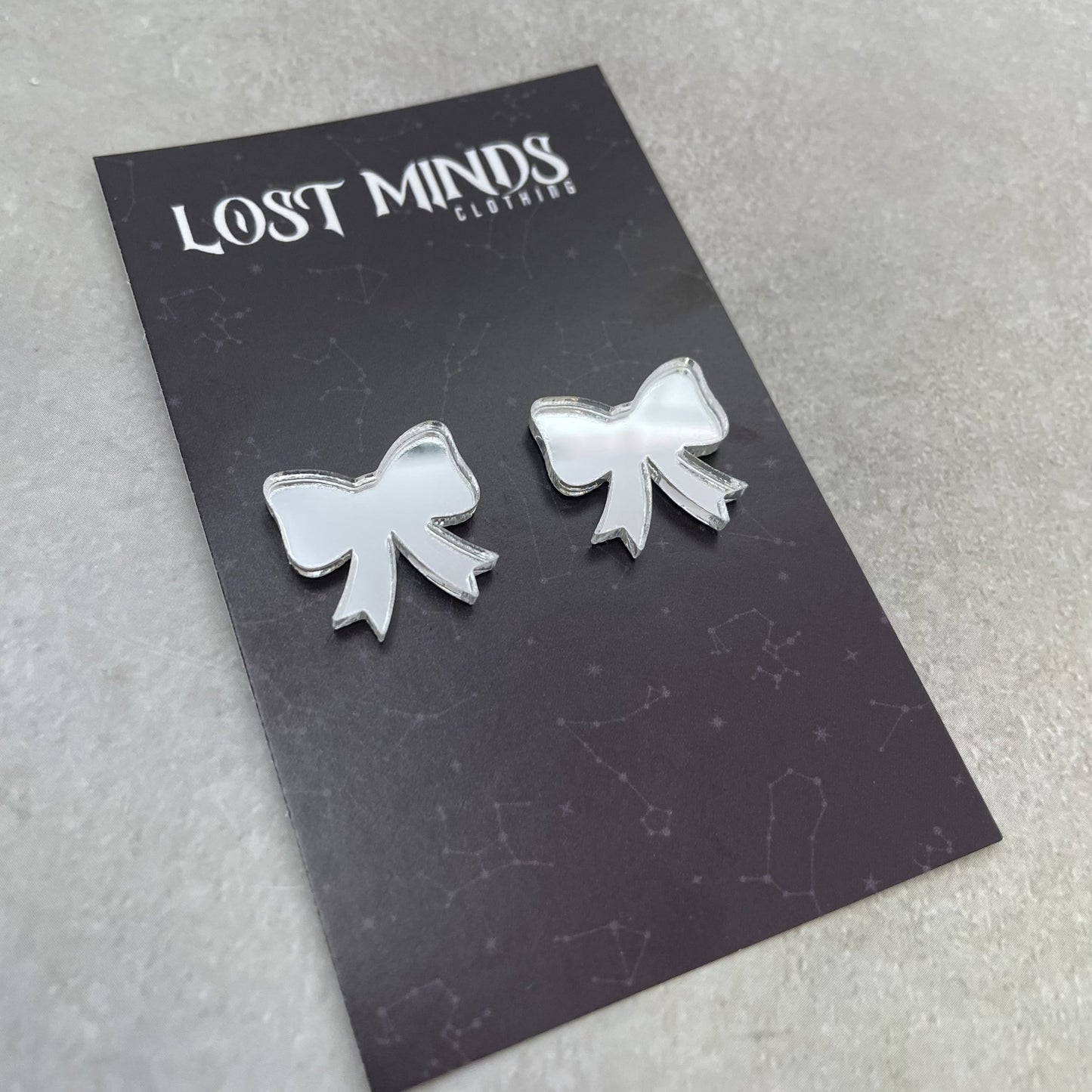 Christmas Bow Essential Studs (4 colours available) - Lost Minds Clothing