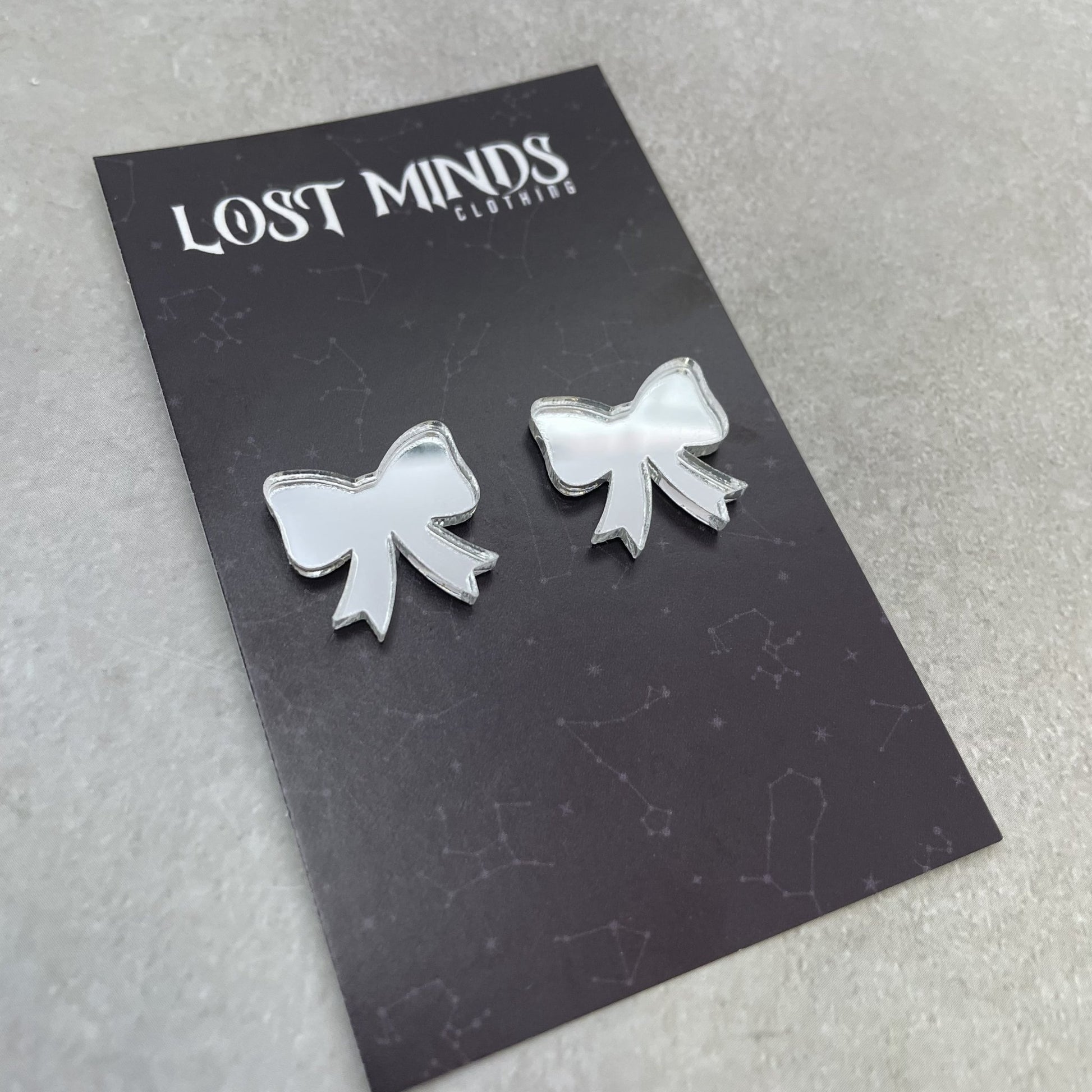 Christmas Bow Essential Studs (4 colours available) - Lost Minds Clothing