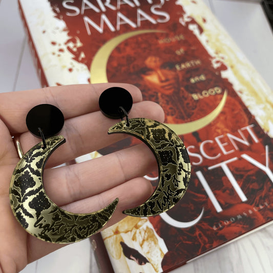 Crescent Moon Acrylic Earrings - Lost Minds Clothing