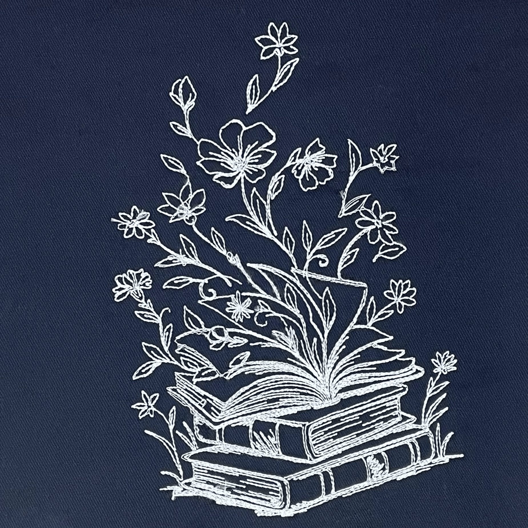 Embroidered Books & Flowers Book Hug - Lost Minds Clothing