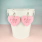 F-ck Off Candy Heart Earrings (6 colours available) - Lost Minds Clothing