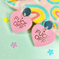 F-ck Off Candy Heart Earrings (6 colours available) - Lost Minds Clothing