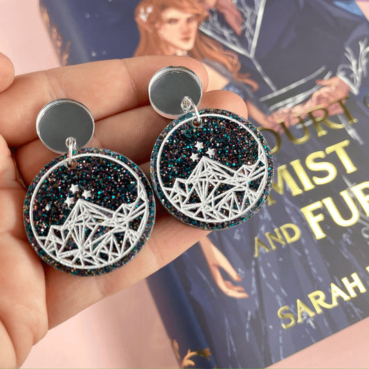 Glitter Night Court Earrings - Lost Minds Clothing
