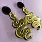 Golden Snake Acrylic Earrings - Lost Minds Clothing