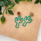 Green Mirror Cactus Earrings - Lost Minds Clothing