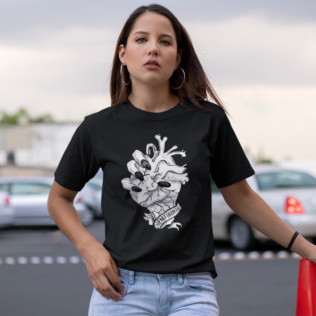 Heartbreaker T-Shirt - Black & White - Lost Minds Clothing