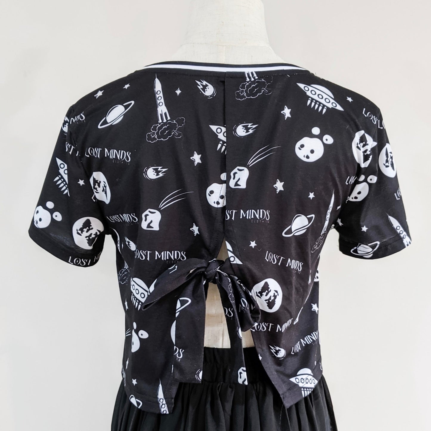 I Need Space Tie Back Crop - Lost Minds Clothing