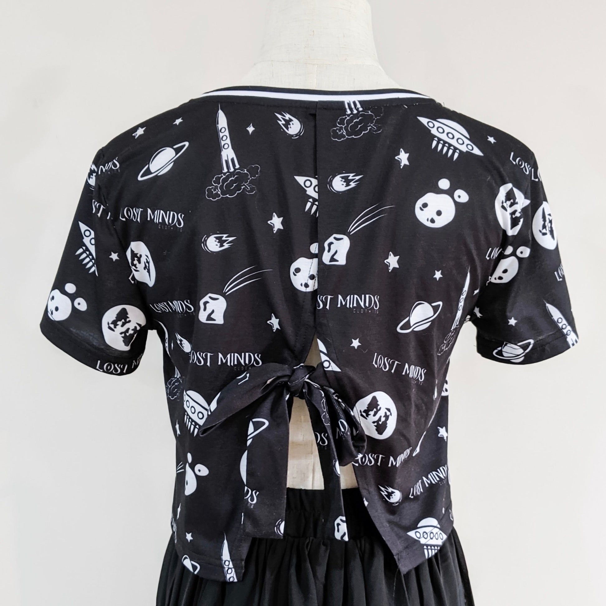 I Need Space Tie Back Crop - Lost Minds Clothing