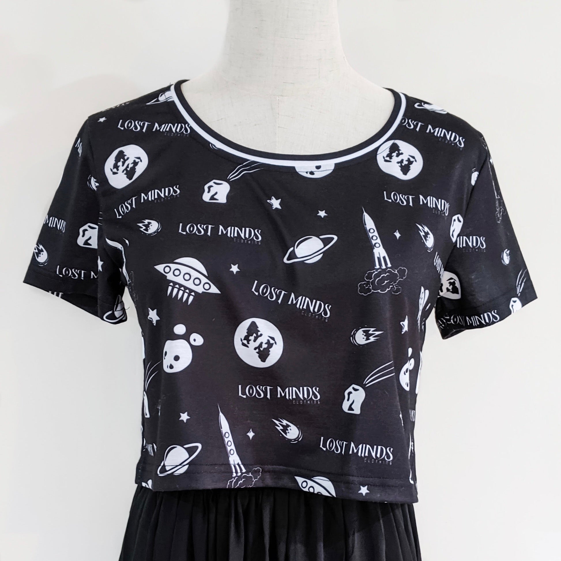 I Need Space Tie Back Crop - Lost Minds Clothing