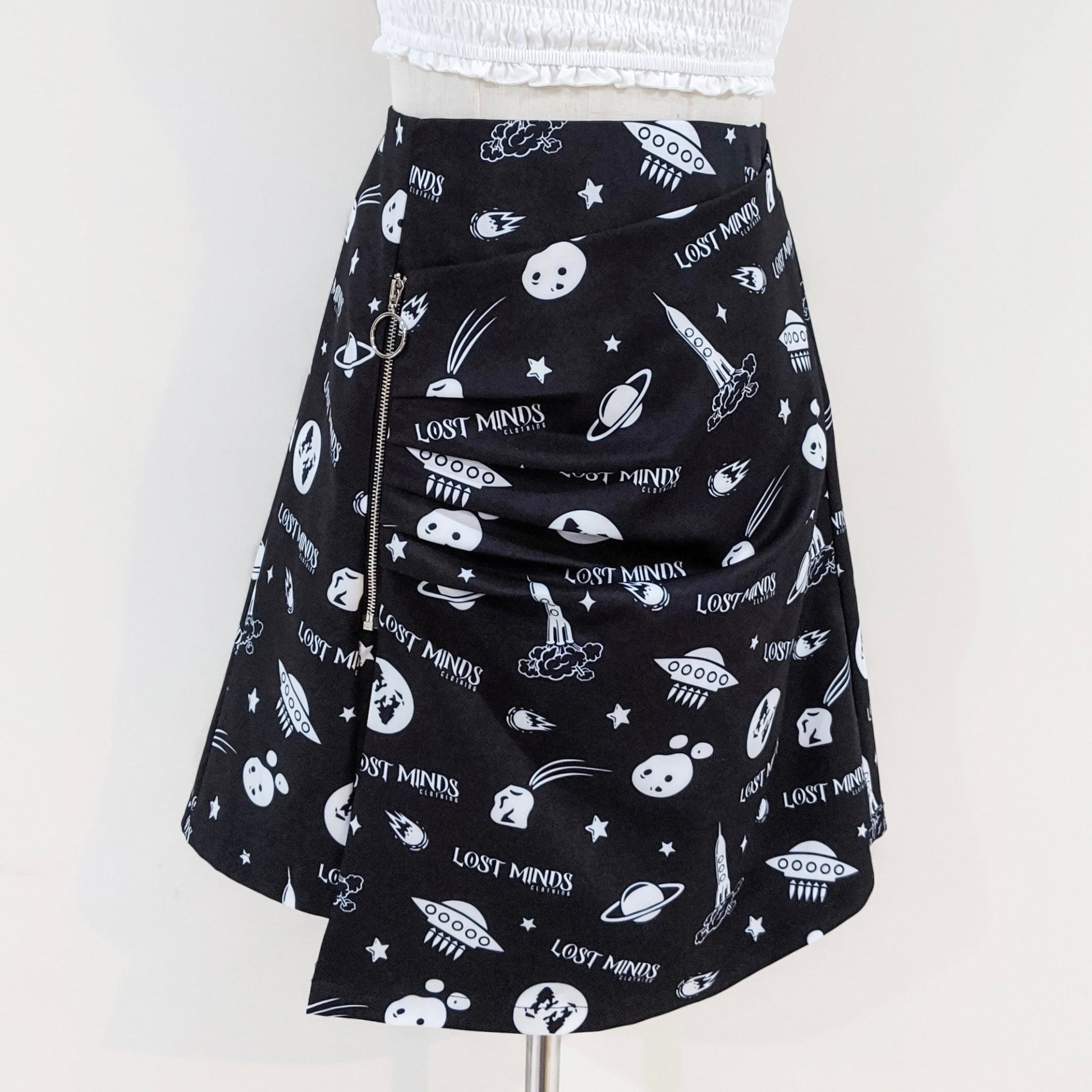 I Need Space! Zip Skirt - Lost Minds Clothing