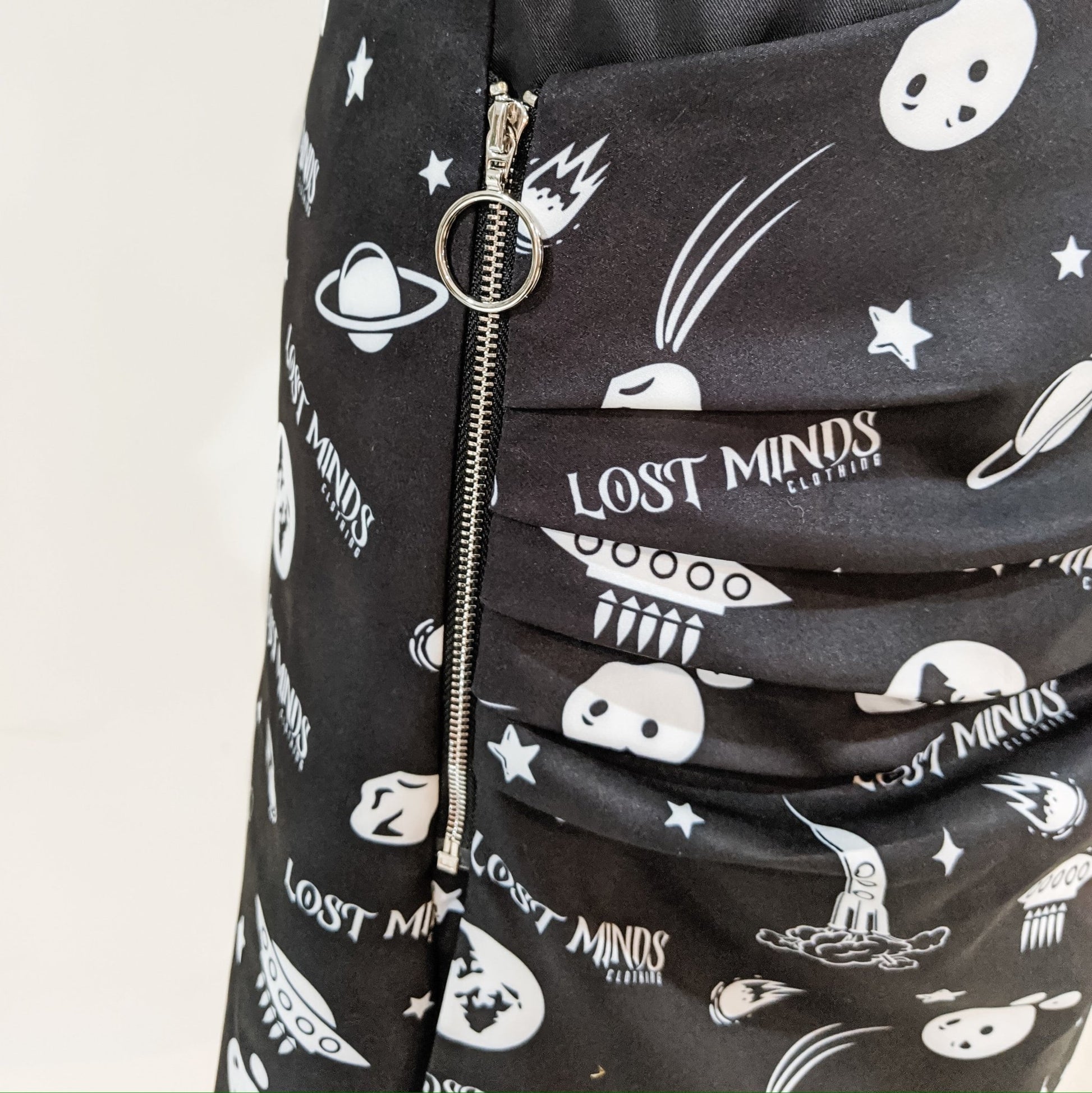 I Need Space! Zip Skirt - Lost Minds Clothing