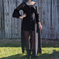 Black Mesh Maxi Dress