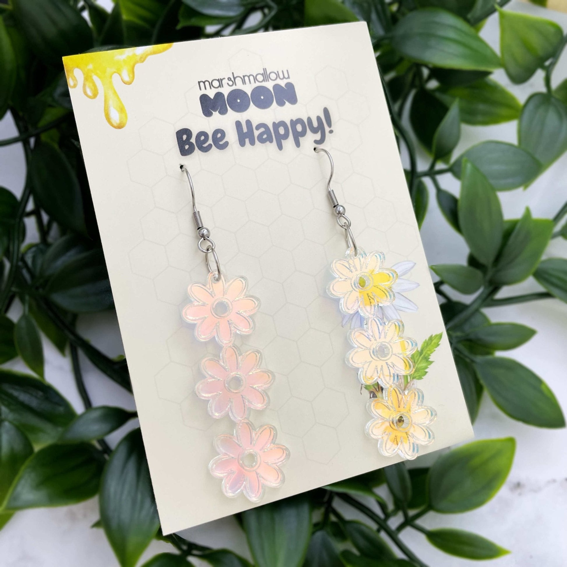 Iridescent Daisychain Earrings - Lost Minds Clothing