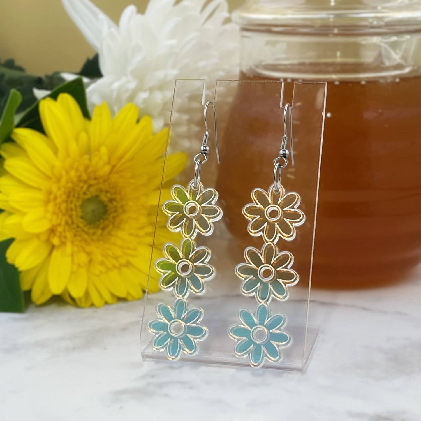 Iridescent Daisychain Earrings - Lost Minds Clothing