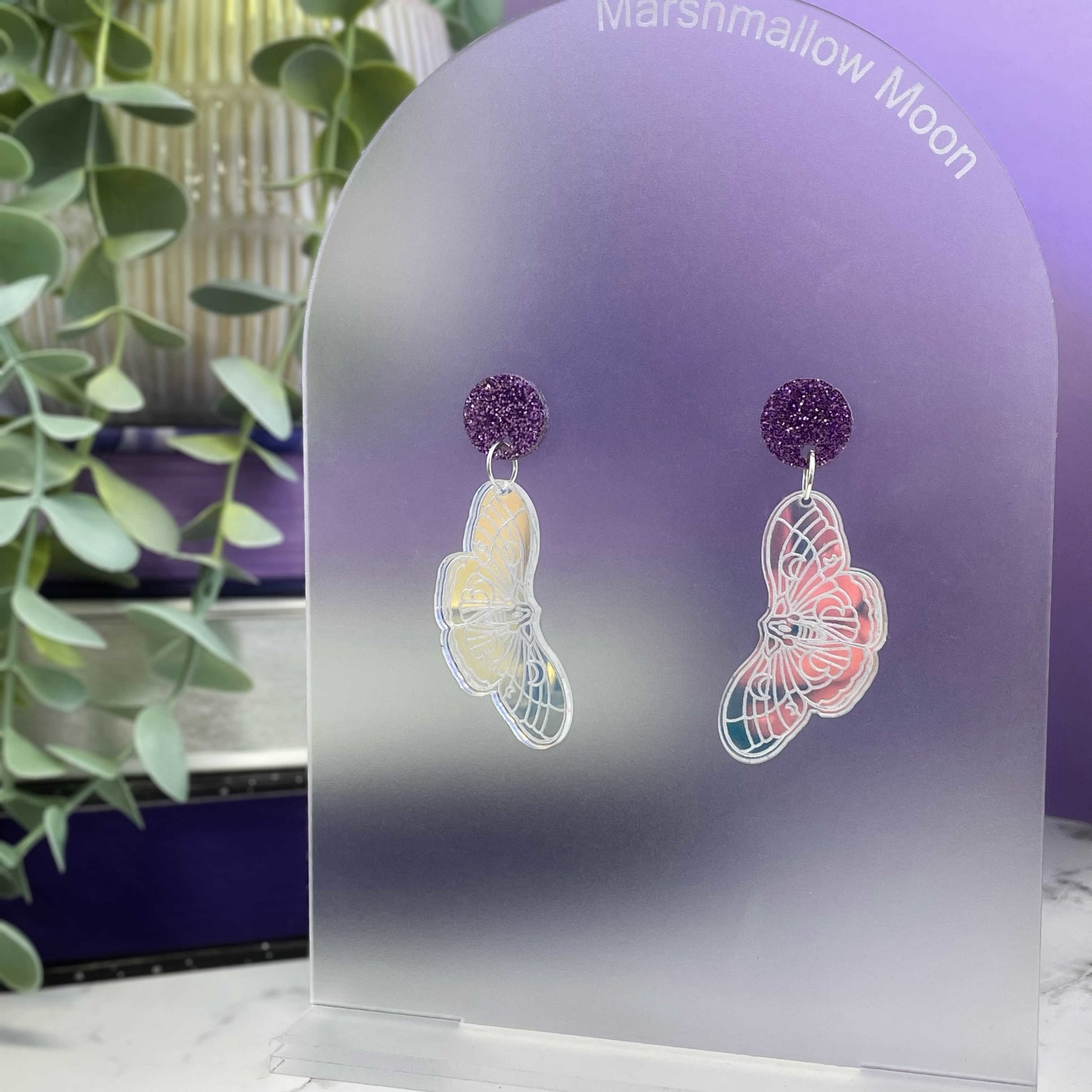 Iridescent Moth Earrings - Lost Minds Clothing