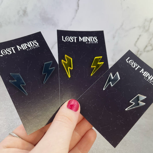 Lighting Bolt Essential Studs (5 colours available) - Lost Minds Clothing