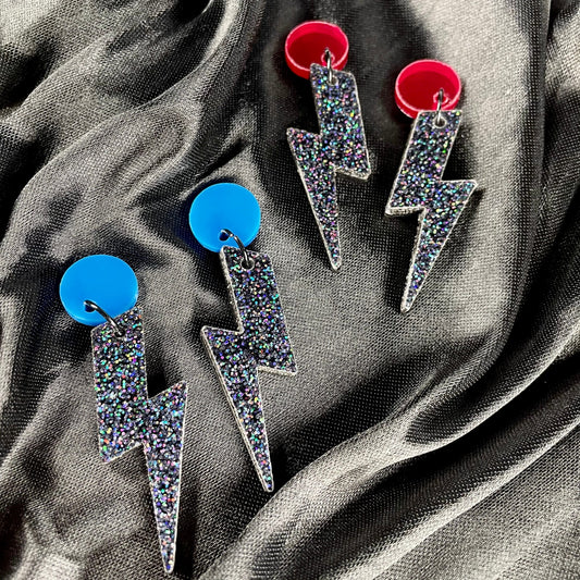 Lightning Crashes Acrylic Earrings - Lost Minds Clothing