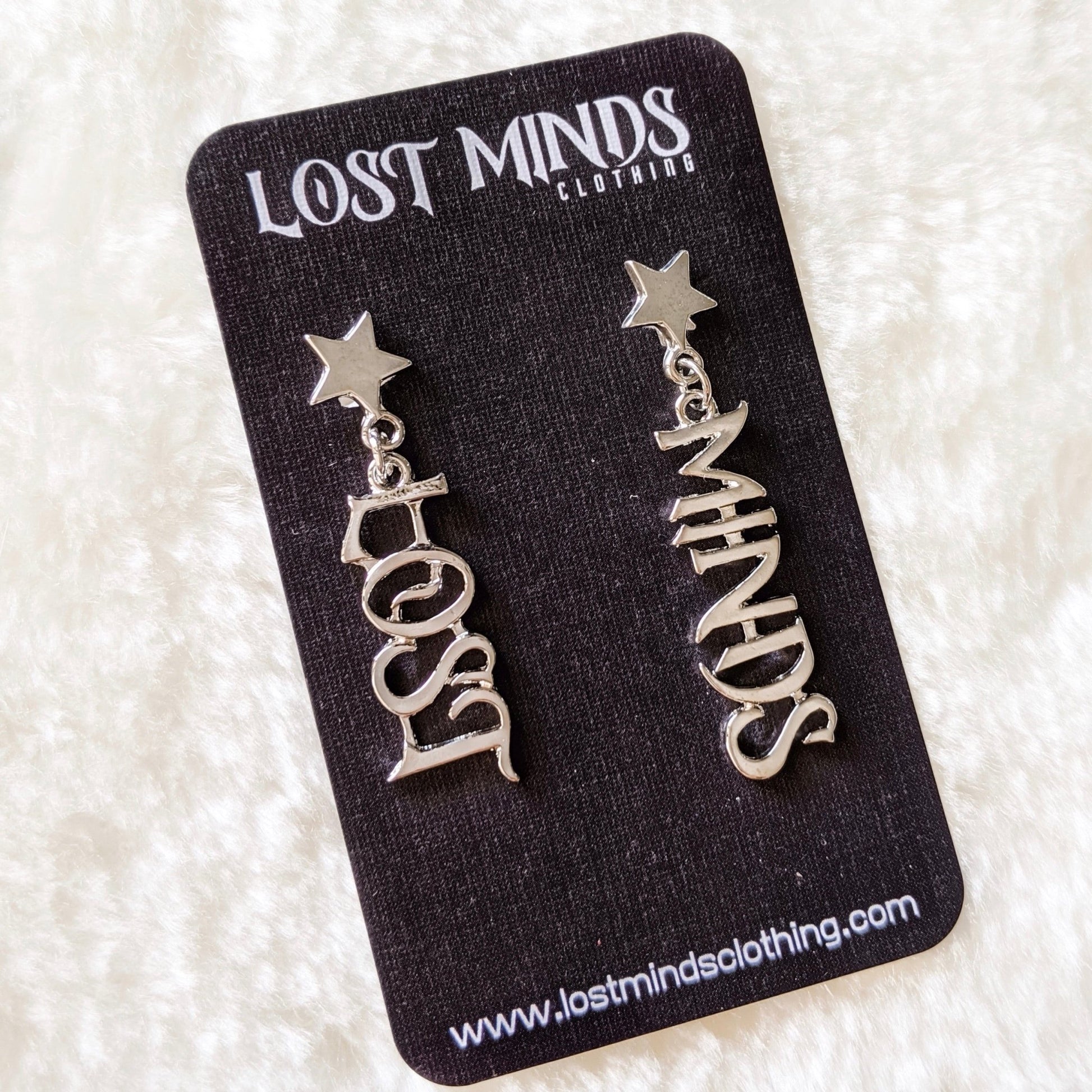 Lost Minds Signature Earrings - Silver - Lost Minds Clothing