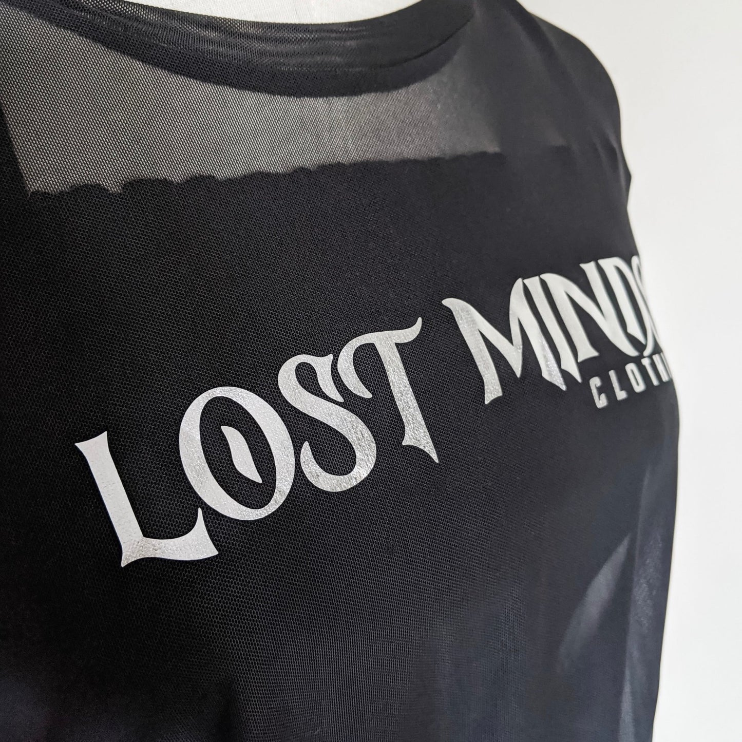 Lost Minds Signature Foil Print Mesh Tee - Lost Minds Clothing