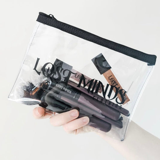 Lost Minds Transparent Zipper Pouch - Lost Minds Clothing