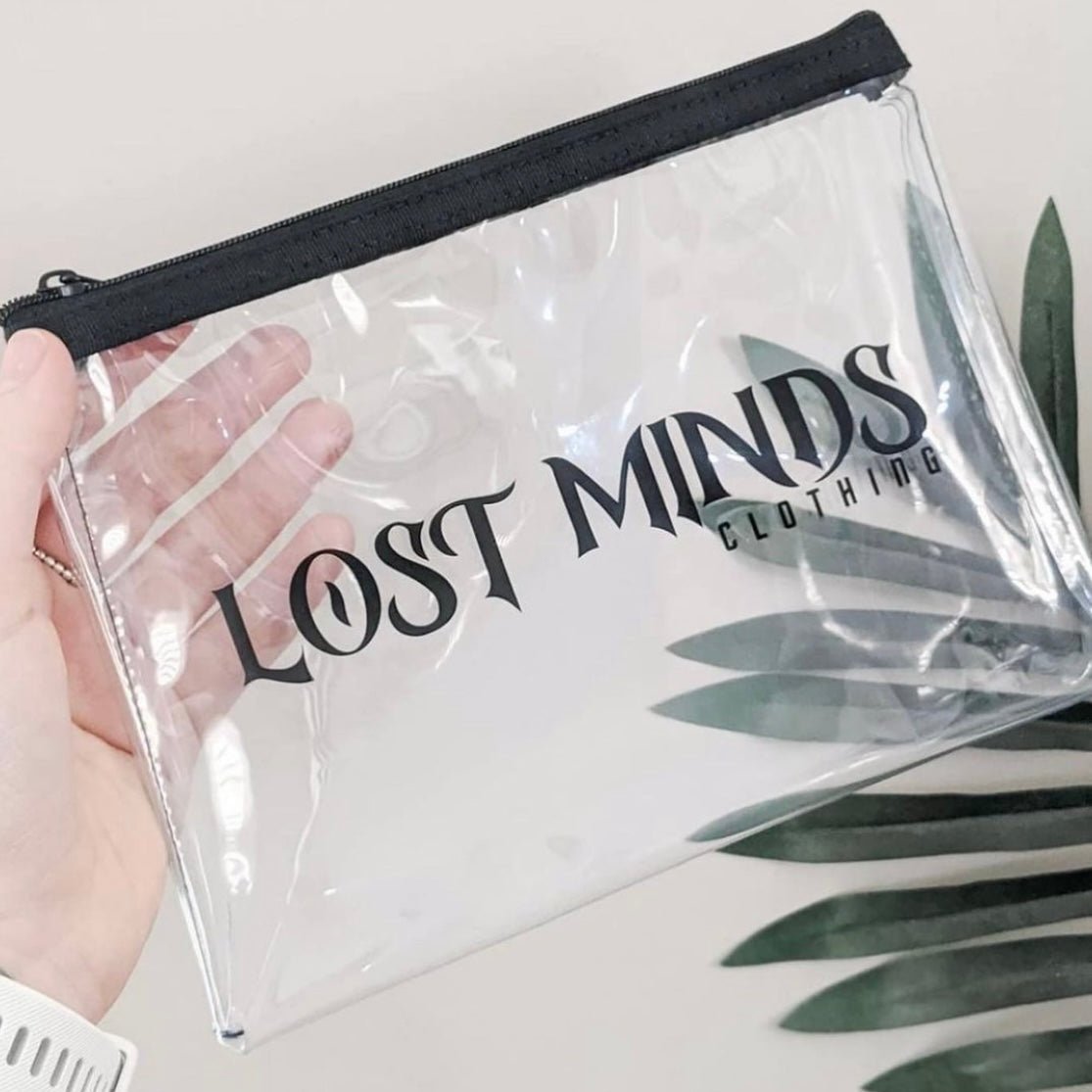 Lost Minds Transparent Zipper Pouch - Lost Minds Clothing