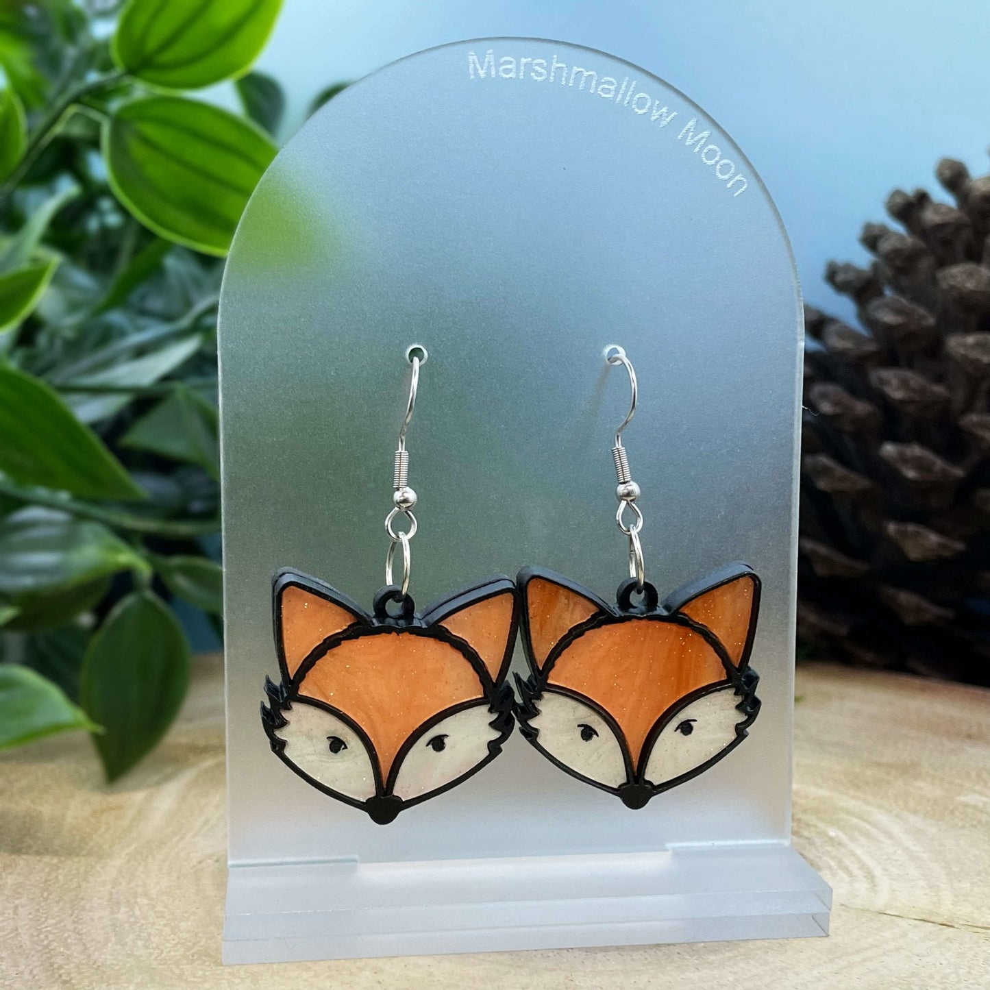 Marble Fox Earrings - Lost Minds Clothing