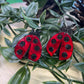 Marble Ladybug Earrings - Lost Minds Clothing