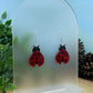 Marble Ladybug Earrings - Lost Minds Clothing