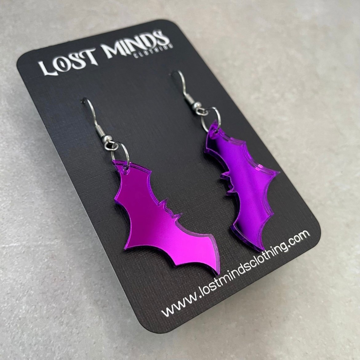 Mirror Bat Essential Earrings (3 options available) - Lost Minds Clothing