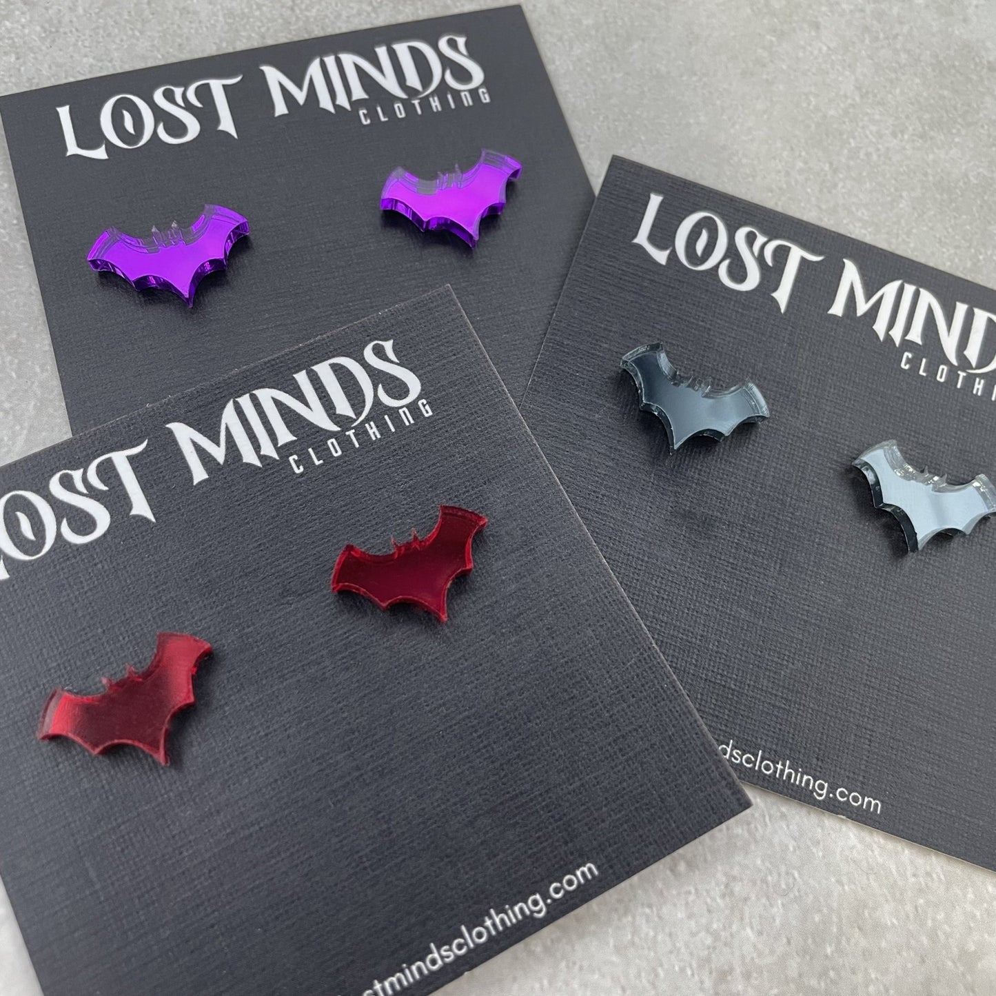 Mirror Bat Essential Studs (3 options available) - Lost Minds Clothing