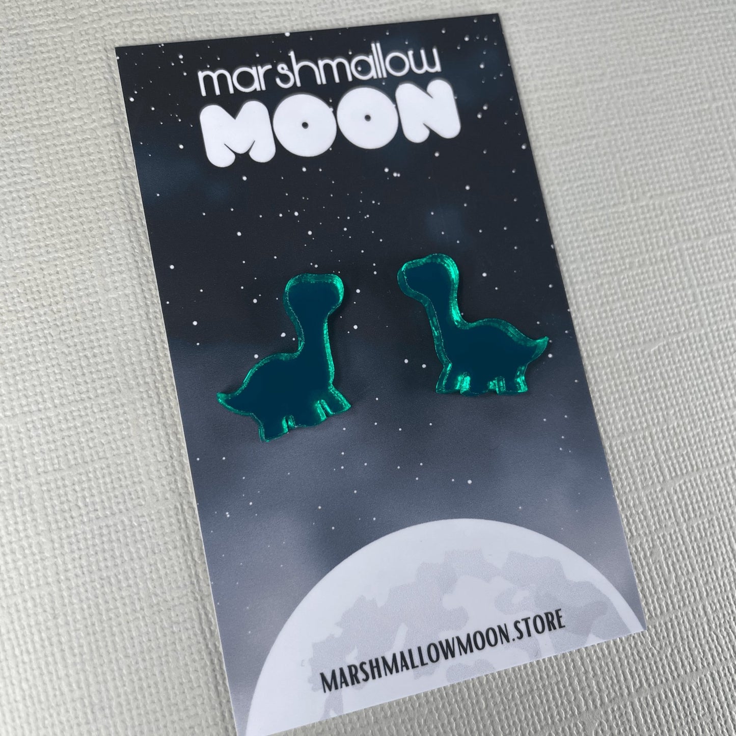 Mirror Dinosaur Stud (5 colours available) - Lost Minds Clothing