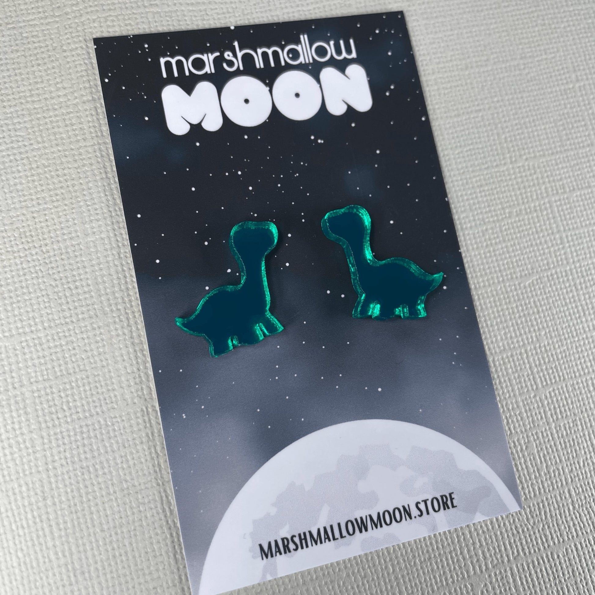 Mirror Dinosaur Stud (5 colours available) - Lost Minds Clothing
