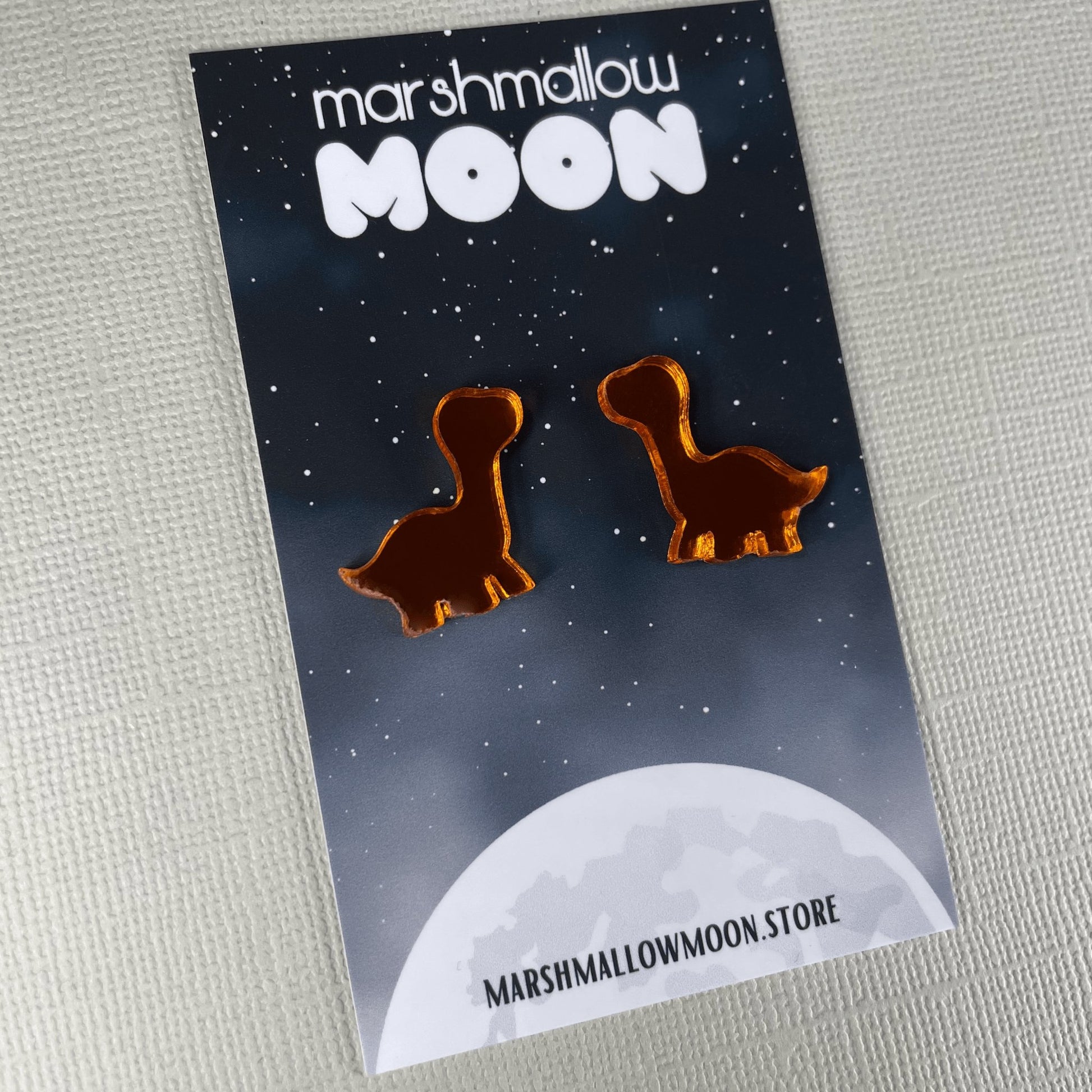 Mirror Dinosaur Stud (5 colours available) - Lost Minds Clothing